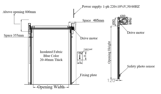 Structure freezer quick door