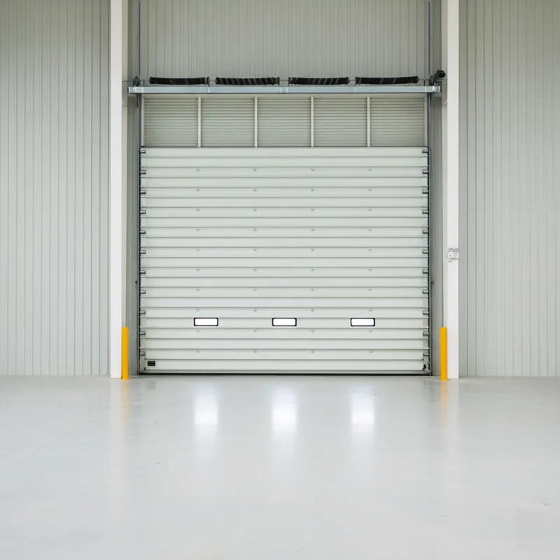 industrial sectional door with rib