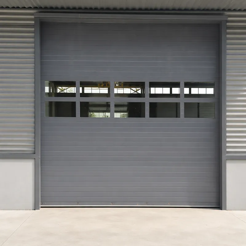 industrial sectional door with window