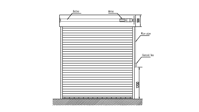 Drawing-Crystal Steel Roller shutter door