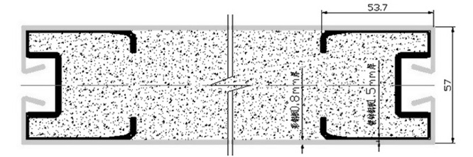 industrial folding door panel structure