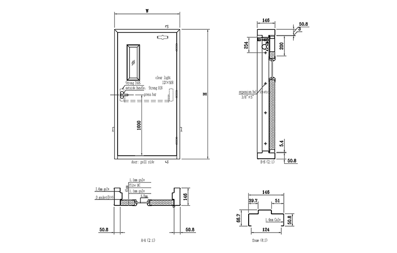 Metal Fire Door-FM or WH certified