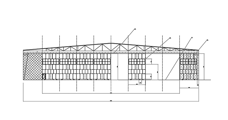 八扇推拉机库门