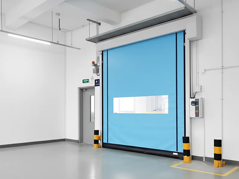 Automatic reset rapid door