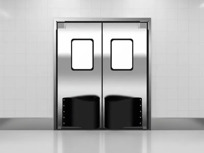 double acting swing door for supermarket