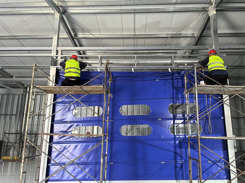 installtion pvc fast door